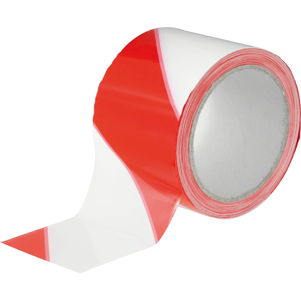 เครื่องมือช่าง เคมีภัณฑ์ Barrier tape, red-white