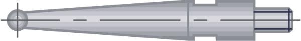 Stylus 12,53mm with carbide ball, m1,4