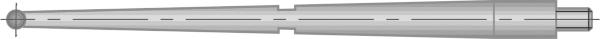Stylus 36,53mm with carbide ball , m1,4