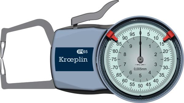 OUTSIDE CALIPER W. DIAL INDICATOR 0,05