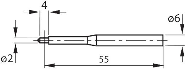 Cylindrical probe diameter 2mm