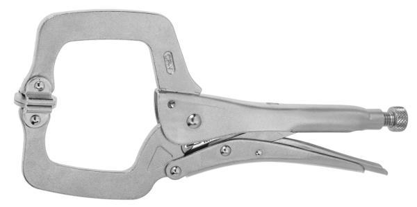 Locking C-Clamp with swivel pads