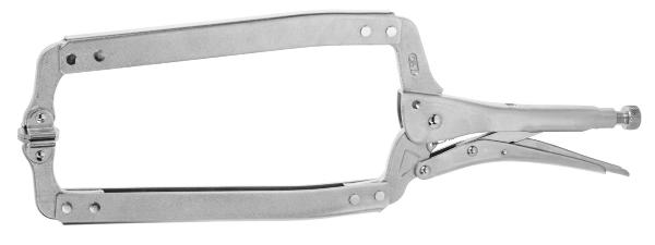 Locking C-Clamp with swivel pads