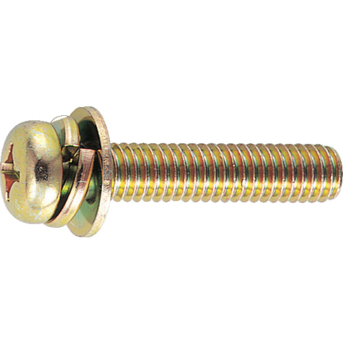 TRUSCO Pan Head Screw with Captive Washer（steel, with round washer）