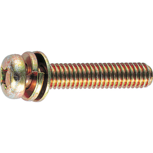 TRUSCO Pan Head Screw with Captive Washer（steel, with small round washer）