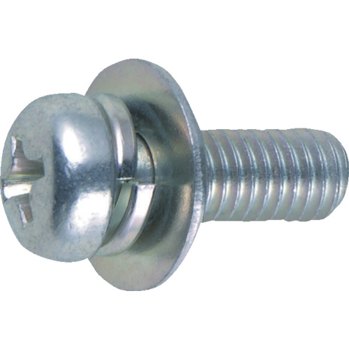 TRUSCO Pan Head Screw with Captive Washer（steel, with round washer）