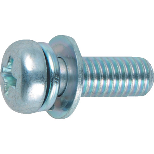 TRUSCO Pan Head Screw with Captive Washer（steel, with small round washer）