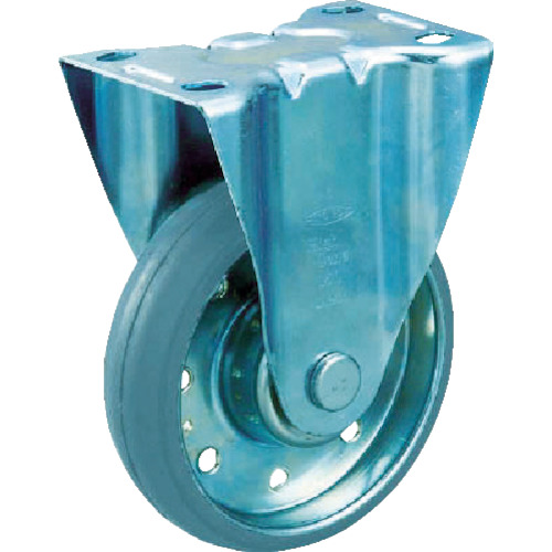 TRUSCO Plate Type Gray Rubber Caster 
