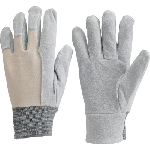 TRUSCO Cow Split Leather Gloves（rubber tuck cuffs）