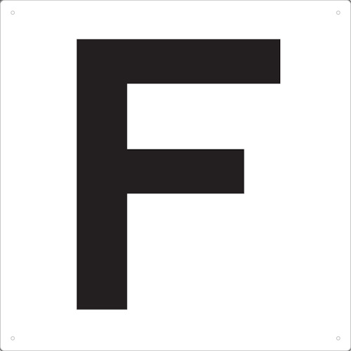 TRUSCO Display Board（alphabet/white）