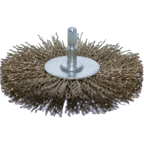 TRUSCO Wheel Brush with Shaft（shaft diameter 6.35mm）