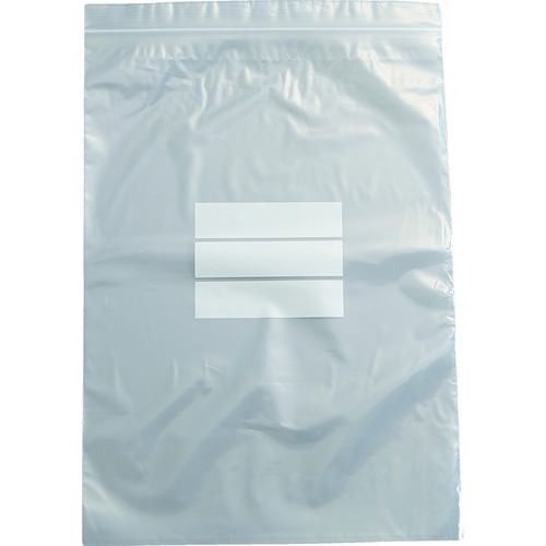 TRUSCO Plastic Bag with Zipper（with white block）