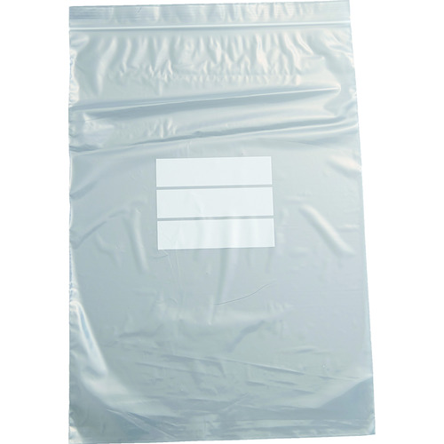 TRUSCO Plastic Bag with Zipper（with white block）