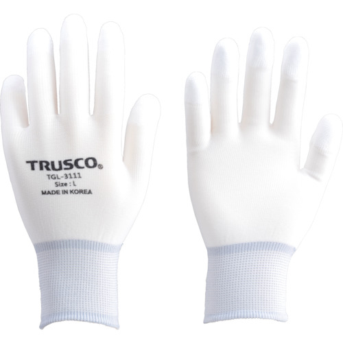 TRUSCO Nylon Gloves PU Finger Coating（including 10 pairs）