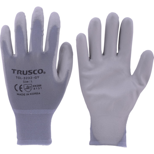 TRUSCO Color Nylon Gloves PU Palm Coating