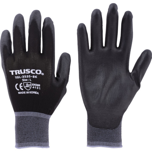 TRUSCO Color Nylon Gloves PU Palm Coating