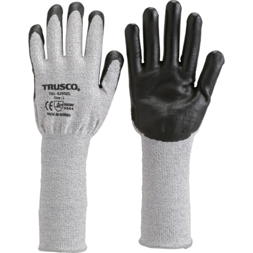 TRUSCO Fiberglass Gloves Nitrile Palm Coating