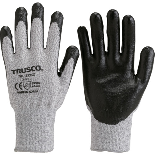 TRUSCO Fiberglass Gloves Nitrile Palm Coating