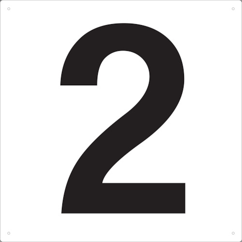 TRUSCO Display Board（number/white）