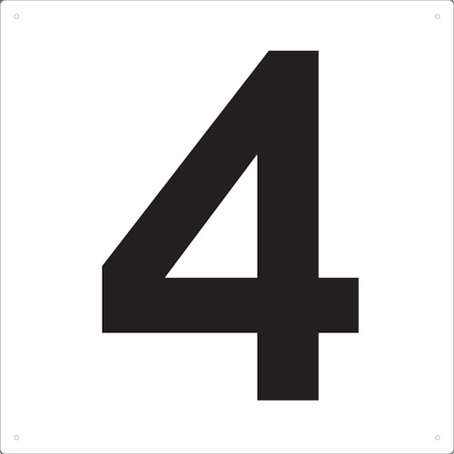 TRUSCO Display Board（number/white）