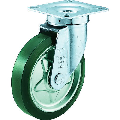 TRUSCO Plate Type Caster（pressed urethane wheel）