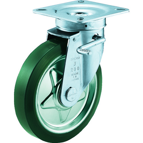 TRUSCO Plate Type Caster（pressed urethane wheel）