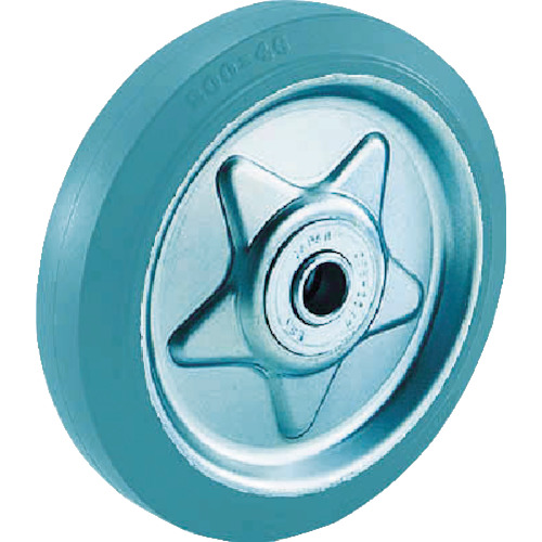 TRUSCO Plate Type Gray Rubber Caster（tire mark less type）