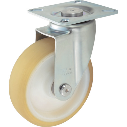 TRUSCO Plate Type Noise Reduction Caster（nylon wheel urethane tire）