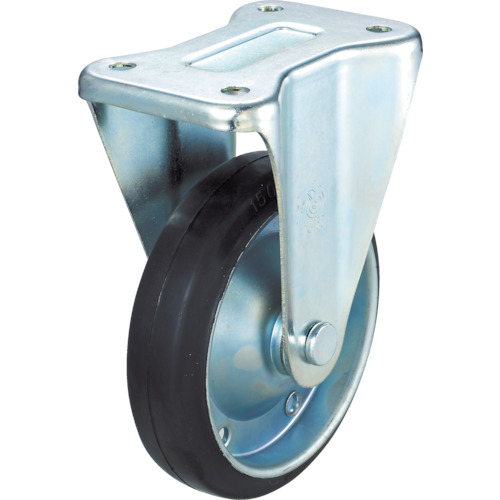 TRUSCO Plate Type Electric Conductive Caster（pressed rubber wheel）