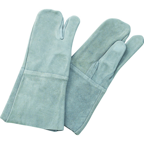 TRUSCO Cowhide Leather 3 Finger Gloves for Welding