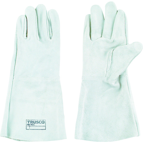 TRUSCO Cowhide Leather 5 Finger Thick Gloves for Welding