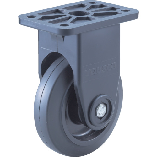 TRUSCO Plate Type Noise Reduction Caster（nylon wheel rubber tire）