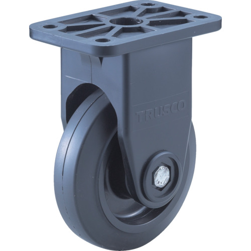 TRUSCO Plate Type Noise Reduction Caster（nylon wheel rubber tire）