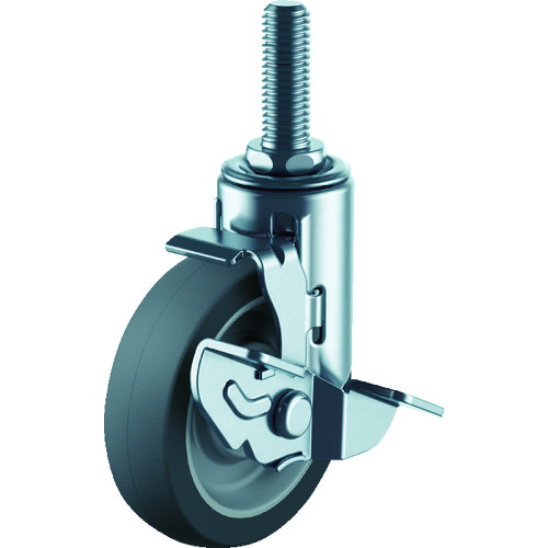 TRUSCO Threaded Type Noise Reduction Caster（elastomer wheel）