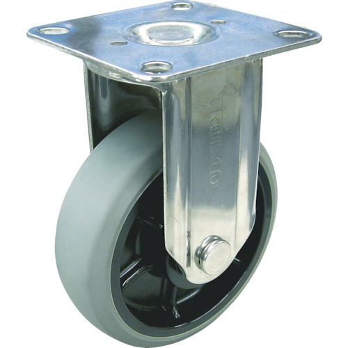 TRUSCO Plate Type Caster（nylon wheel urethane tire/stainless steel fittings）