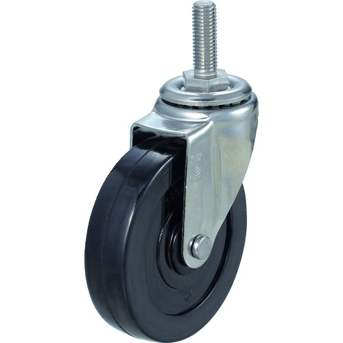 TRUSCO Threaded type Conductive Caster（rubber wheel/stainless steel fittings）