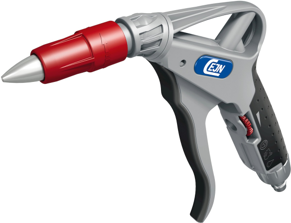 Gun for air and liquid multiflow