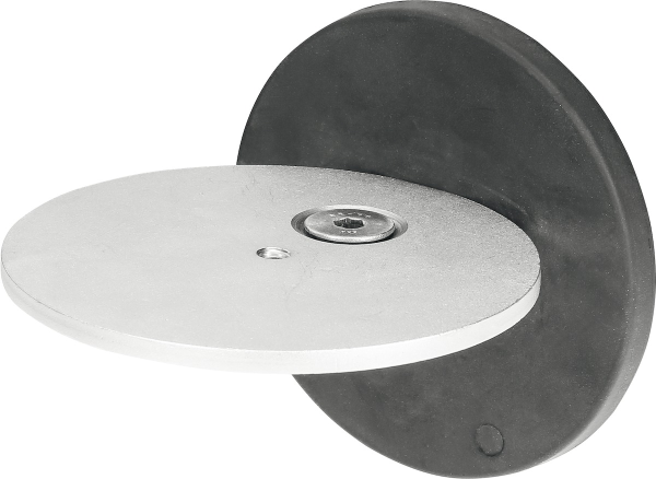 magnetic clamp with rubber covered magn.