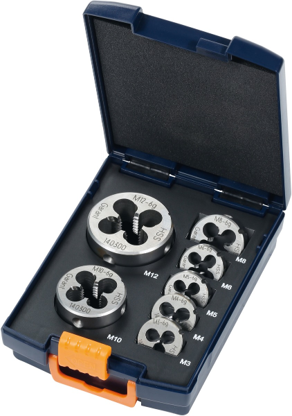 Set of thread cutting dies HSS