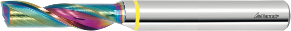 S/carb. single flute slot drill DLC