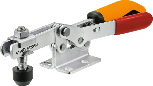 เครื่องมือช่าง อุปกรณ์เสริมสำหรับการจับยึดชิ้นงาน Horizontal toggle clamp, safety-locking 