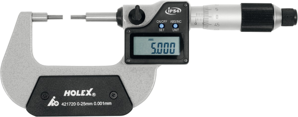 เครื่องมือช่าง ไมโครมิเตอร์ Dig. external micrometer w.offset anvils