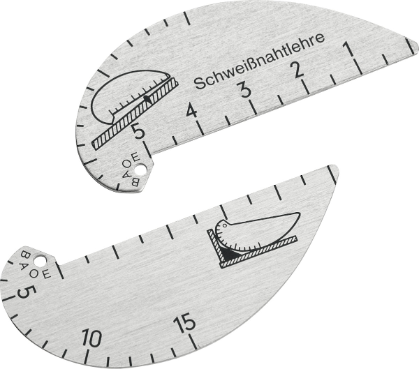 Weld seam gauge aliminium