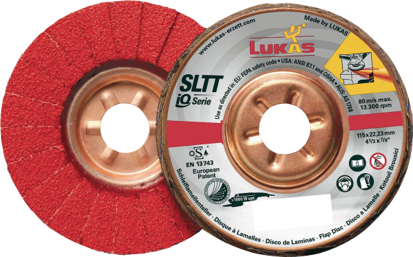 เครื่องมือช่าง ใบเจียร Lukas Flap disc flat SLTT Ï115mm dished 