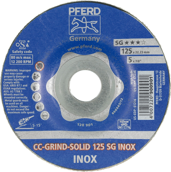 เครื่องมือช่าง ใบเจียร Grinding disc CC-GRIND-SOLID SG INOX 