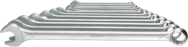 Combination spanner set, extra long