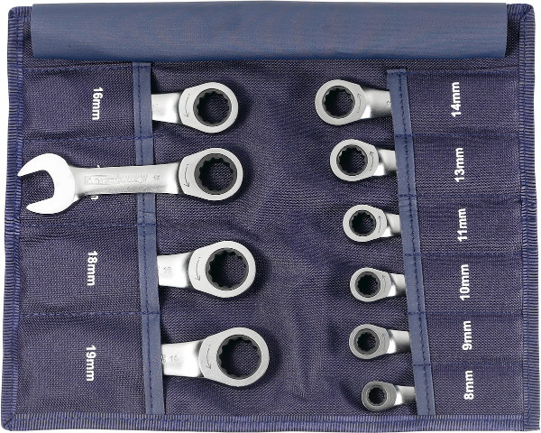 Stubby comb. wrench set 8-17mm