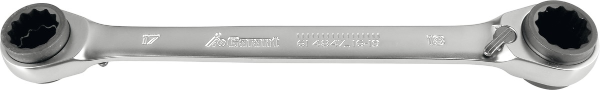 Double box end wrench ratcheting 4 in 1