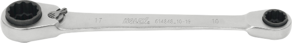 Double box end wrench ratcheting 4 in 1