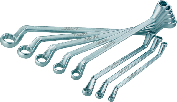 D/E ring spanner set deep-cranked